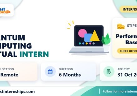 1M1B Quantum Computing Virtual internship banner with stipend, location, duration and last date