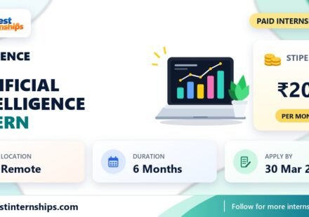 CYBERENCE Artificial Intelligence internship banner with stipend, location, duration and last date
