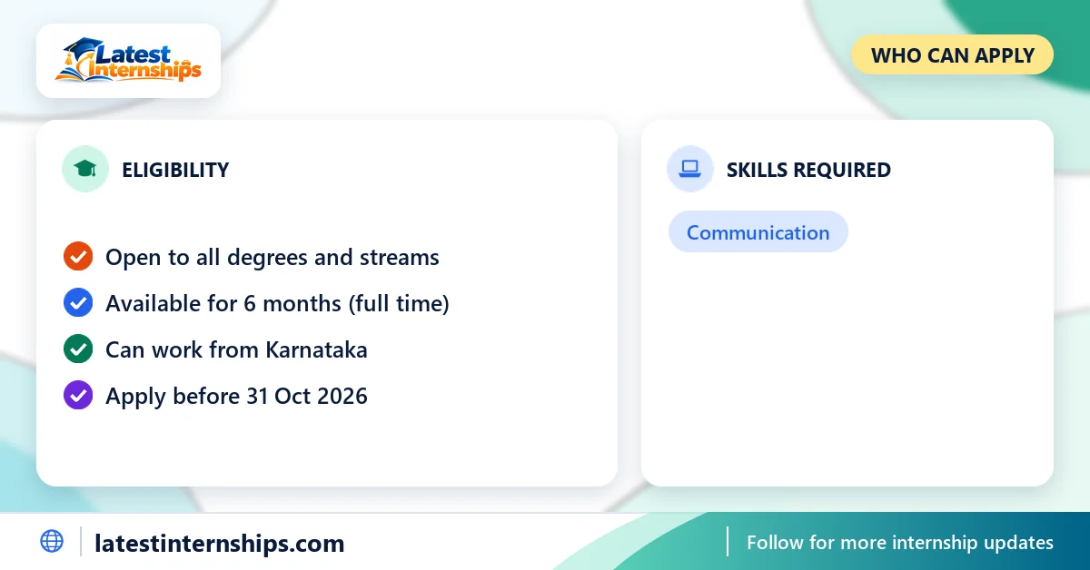 Eligibility checklist and skills for the Business Growth internship at EDU Shikshavertex