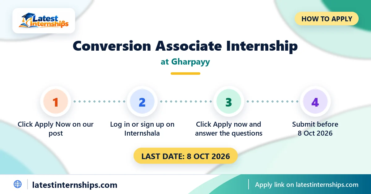Steps to apply for the Gharpayy Conversion Associate internship, last date 8 Oct 2026