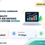 Indian Army Central Command Mission Reliability Analytics for Air Defence Guns & Radar System internship banner with stipend, duration and last date