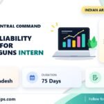 Indian Army Central Command Mission Reliability Analytics for Artillery Guns internship banner with stipend, duration and last date
