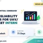 Indian Army Central Command Mission Reliability Analytics for UAV/ Drone Fleet internship banner with stipend, duration and last date