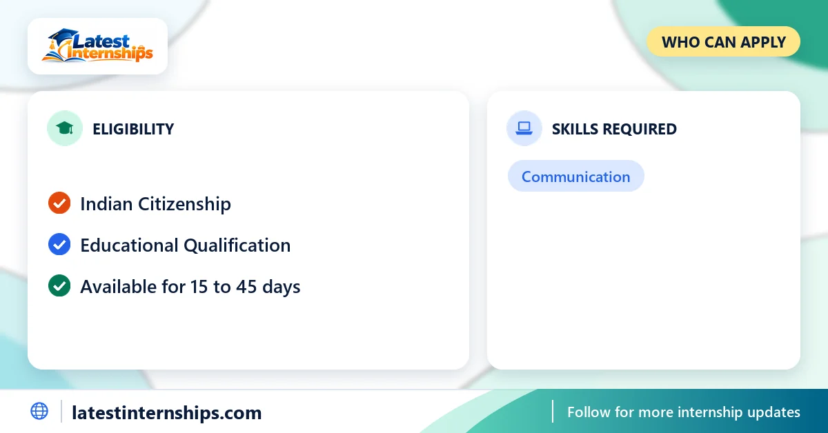 Who can apply for the Indian Space Research Organisation (ISRO) Internship Programme
