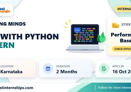 Leading Minds IOT with Python internship banner with stipend, location, duration and last date