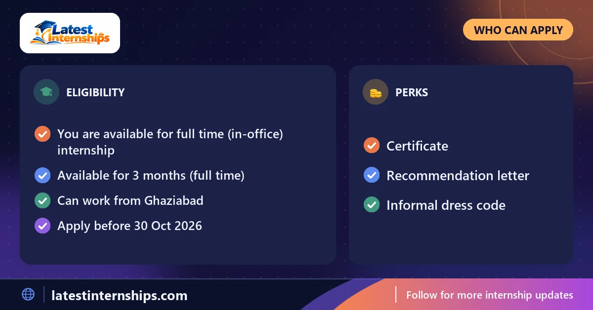 Eligibility checklist and skills for the Inside Sales internship at Old Spine