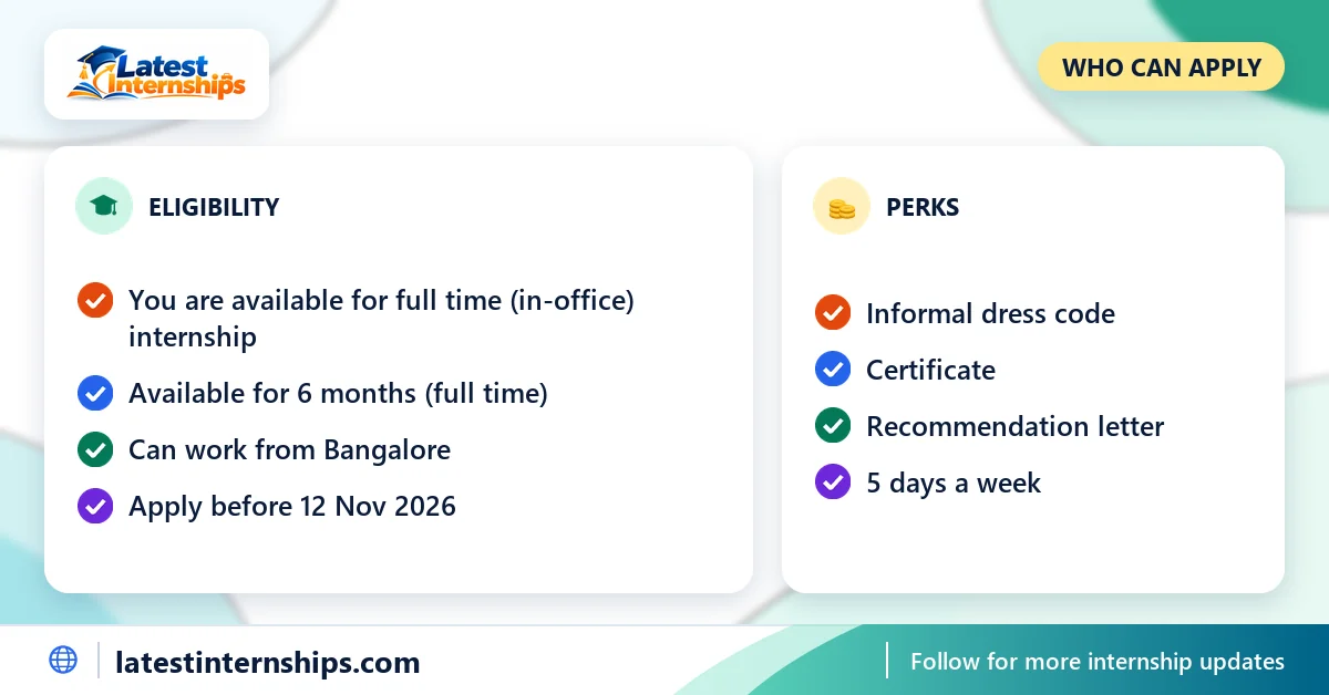 Eligibility checklist and skills for the Data Engineering internship at Primenumbers Technologies