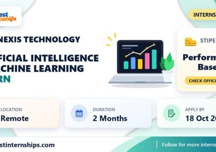Soft Nexis Technology Artificial Intelligence & Machine Learning internship banner with stipend, location, duration and last date