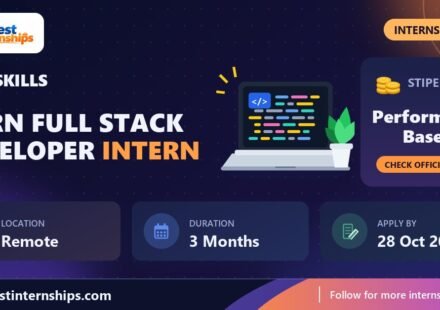 UPTOSKILLS Mern Full Stack Developer internship banner with stipend, location, duration and last date