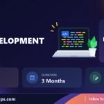 UPTOSKILLS WEB Development internship banner with stipend, location, duration and last date