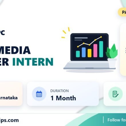 VYBE CABS OPC Social Media Manager internship banner with stipend, location, duration and last date